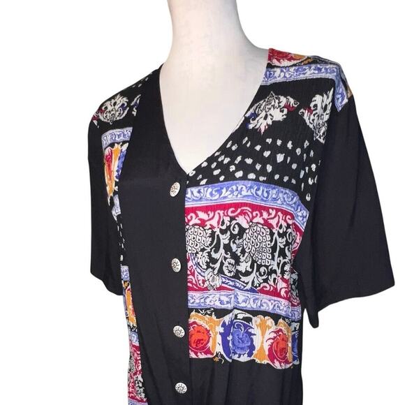 Urban Wear Womens Size M Mix Media Art to Wear GypsieGoth Stretchy Decor Button - Picture 3 of 8